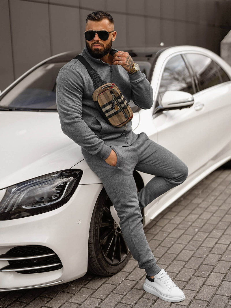 Compleu sport bărbaţi antracit OZONEE JS/68C10385/5Z