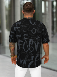 Tricou bărbați negru OZONEE O/YN2/621