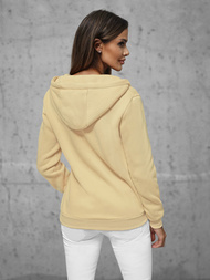 Hanorac femei bej deschis OZONEE JS/W03/159Z