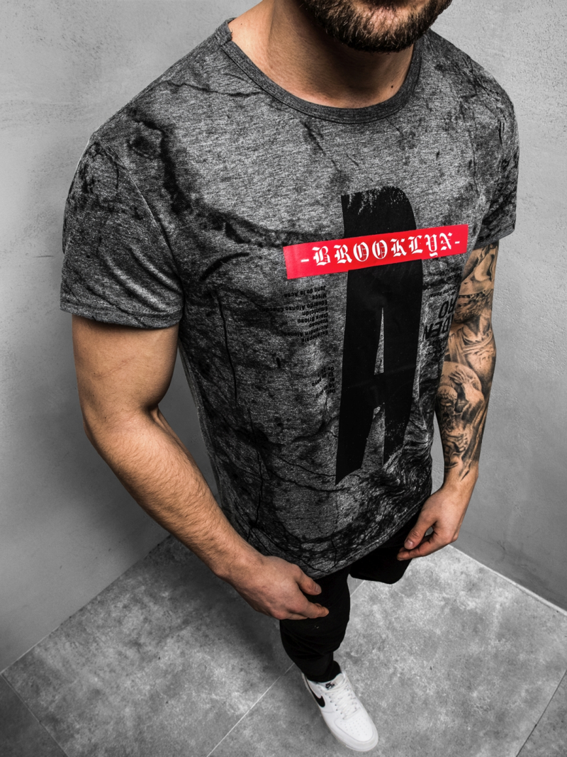 Tricou bărbați antracit OZONEE JS/SS10921Z