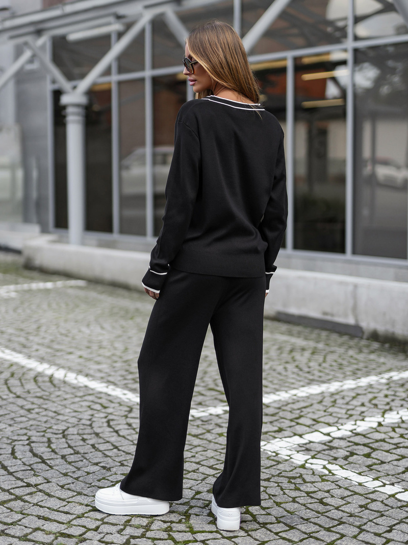 Trening dama doua piese negru OZONEE JS/26C8802/3