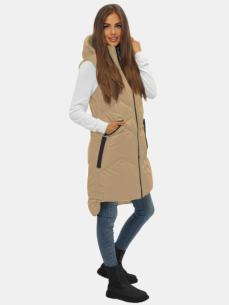 Vestă femei bej OZONEE JS/M788/62