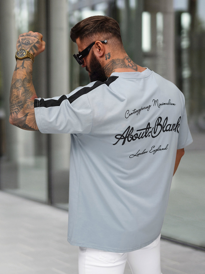 Tricou bărbați albastră deschis OZONEE O/QQ1195