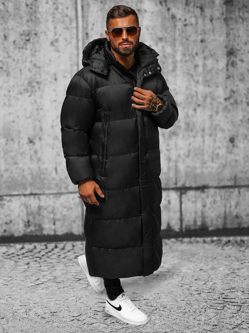 Geacă de iarnă bărbați neagră OZONEE O/M3202