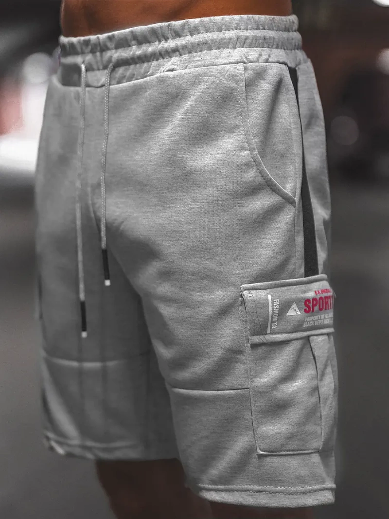 Pantaloni scurți sport bărbați gri OZONEE O/WW20016/2