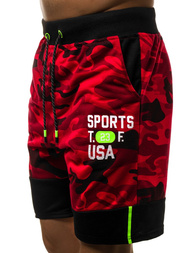 Pantaloni scurti bărbați rosii OZONEE JS/KK300158