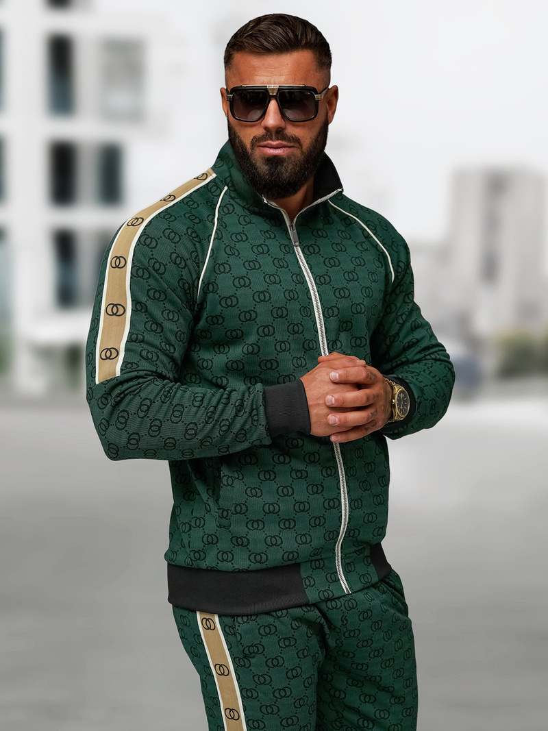 Compleu sport bărbaţi verde OZONEE O/FF5110AB