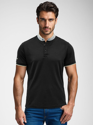 Tricou polo bărbați negru OZONEE O/YN2/575