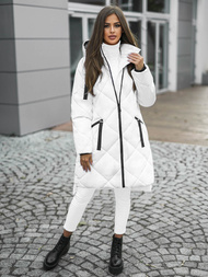 Geacă de femei alb OZONEE JS/5M3168/281Z