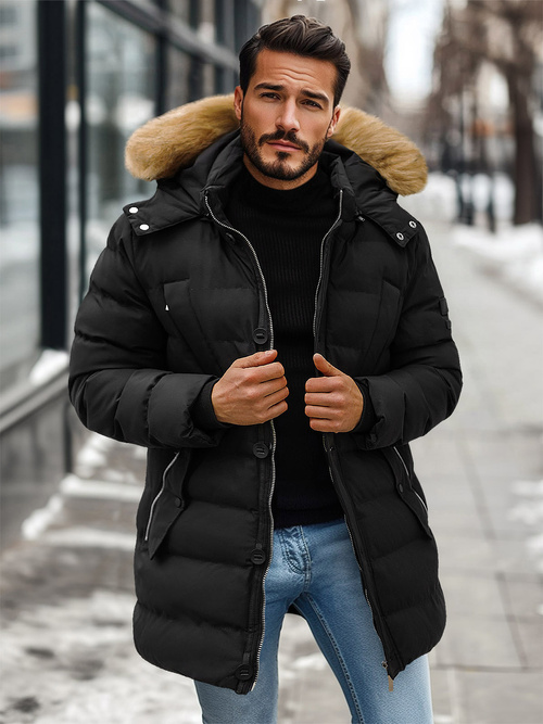 Geacă bărbați neagră OZONEE JS/5M3122/392Z