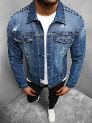 Jachetă de blugi bărbați albastră OZONEE NB/MJ504B