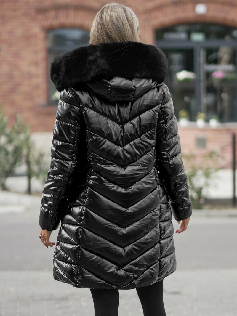 Geacă de femei neagră OZONEE JS/16M9100/392Z