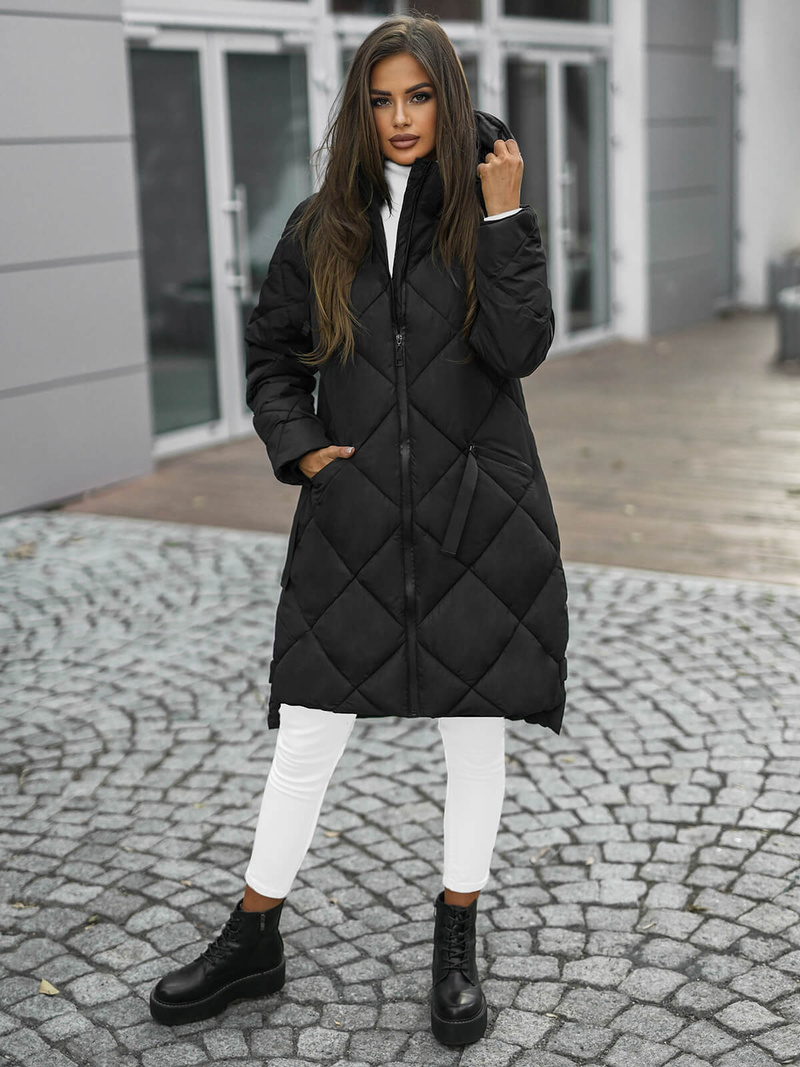 Geacă de femei neagra OZONEE JS/5M3168/392Z