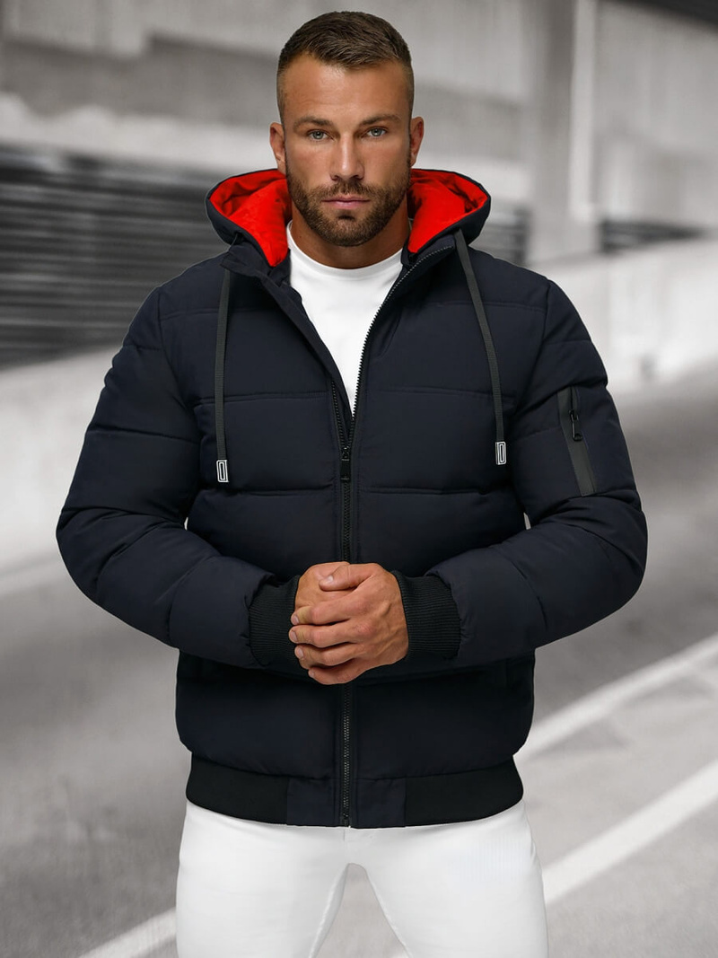 Geacă parka bărbați bleumarin OZONEE JS/31M5003Z