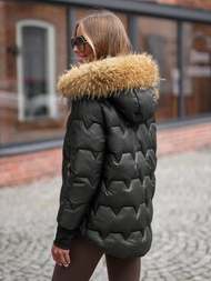 Geacă de iarnă damă neagră OZONEE JS/5M3337/392