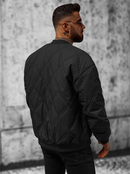 Jachetă de primăvară bărbați neagră OZONEE JS/84M3020/392