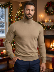 Pulover bărbați camel OZONEE V/V24504Z