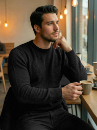 Pulover bărbați negru OZONEE JS/59B3607/3