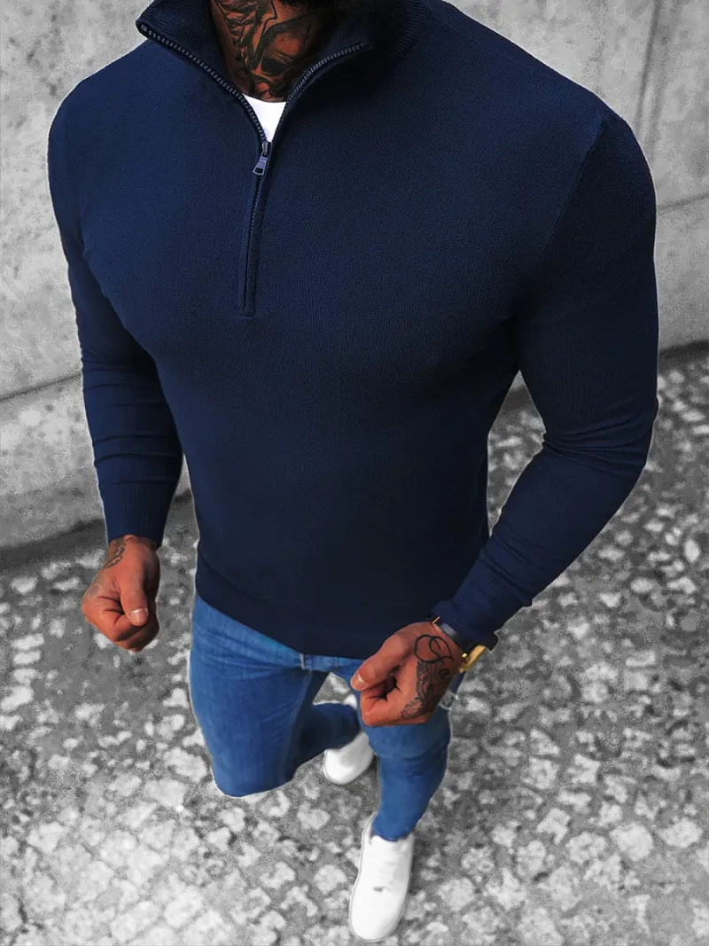 Pulover bărbați albastru marin OZONEE NB/MM6007/6