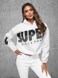 Hanorac cu glugă femei alb OZONEE JS/KSW2033