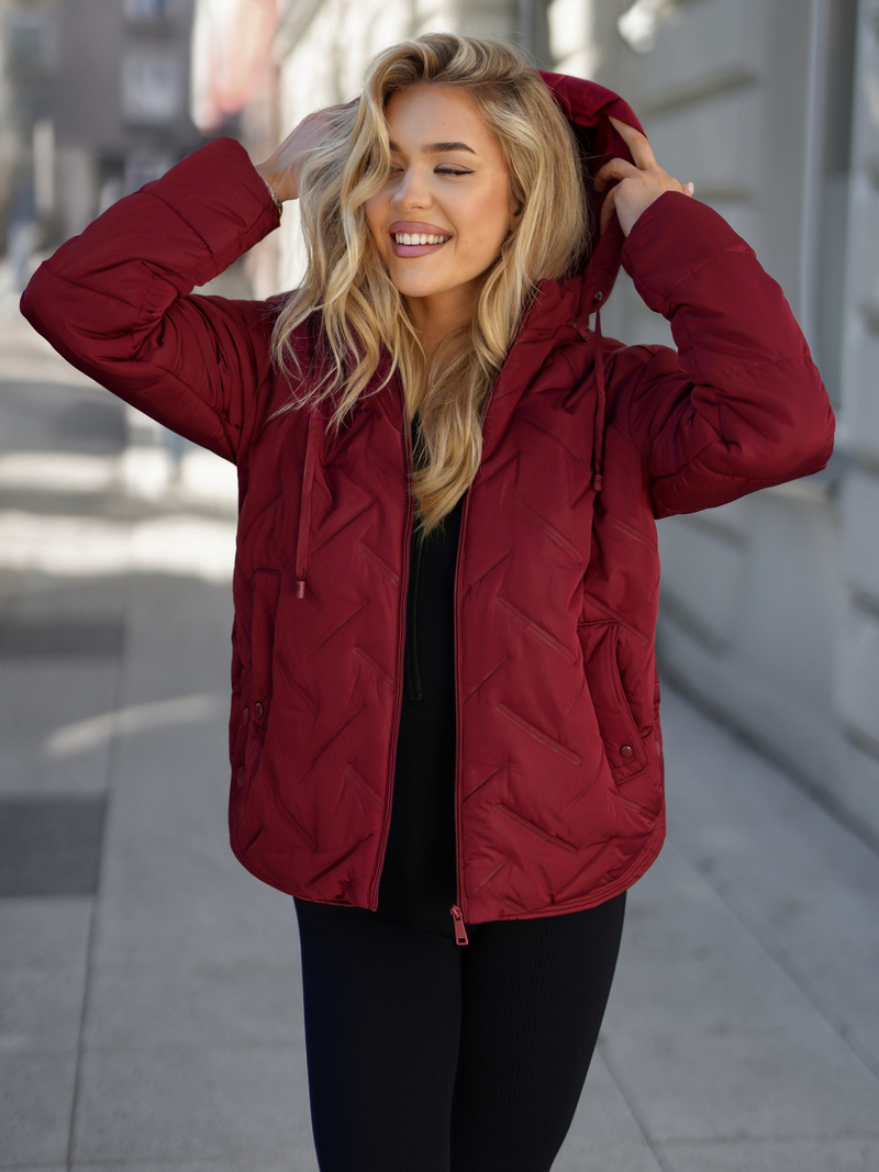 Geacă de femei burgundia OZONEE JS/16M9300/06