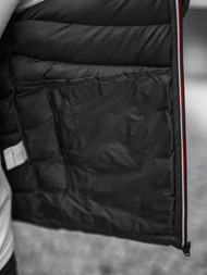 Jachetă de primăvară bărbați neagră OZONEE JS/SM71