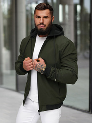 Jachetă de primăvară bărbați kaki OZONEE JS/62M9502/372