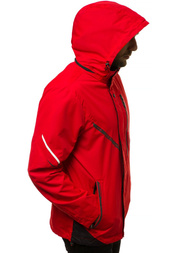 Jachetă de primăvară bărbați roșie OZONEE MG/2517