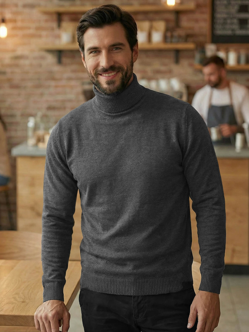 Pulover bărbați antracit OZONEE JS/59B3603/5