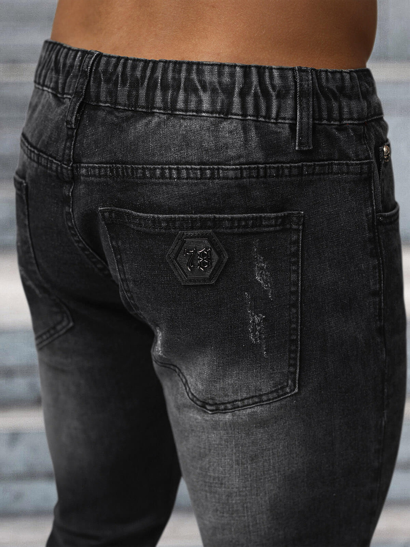 Blugi pentru barbati negri OZONEE NB/MP0063/1N