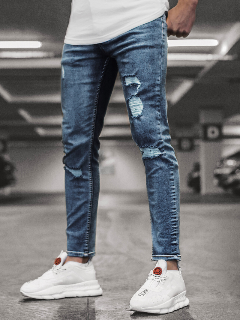 Pantaloni bărbaţi albaștri OZONEE DP/521