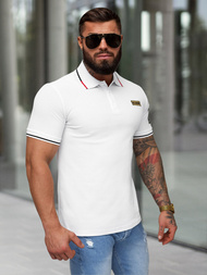 Tricou polo bărbați alb OZONEE NB/MT3144