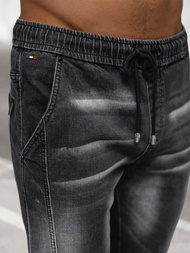 Blugi jogger bărbați negri OZONEE NB/MP0115N