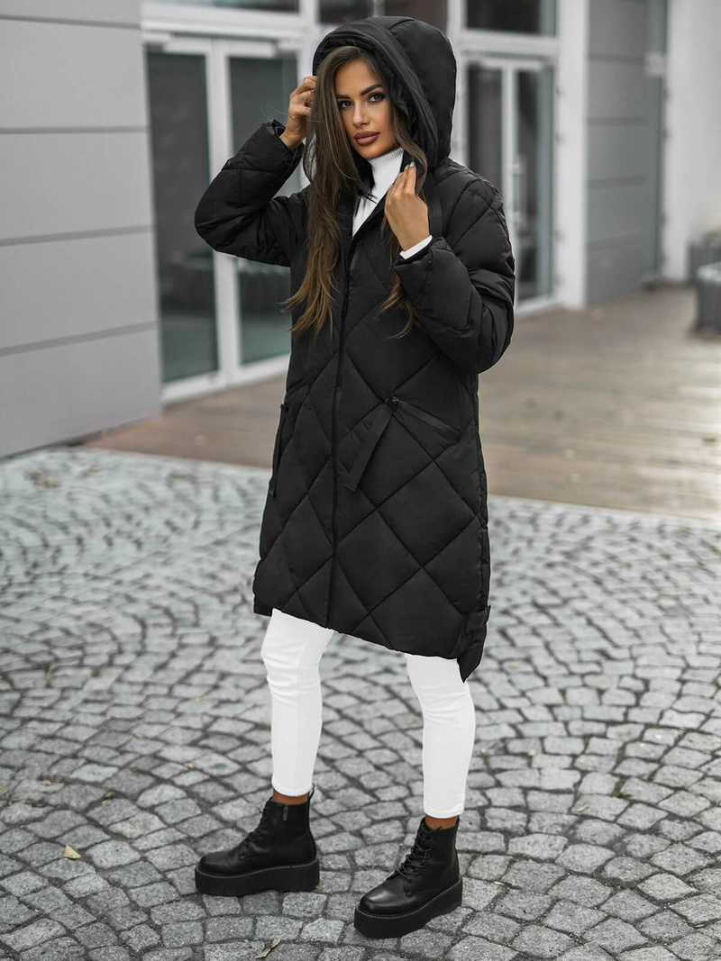 Geacă de femei neagra OZONEE JS/5M3168/392Z