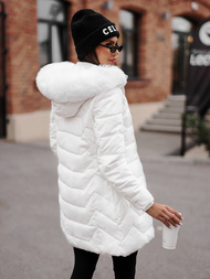 Geacă de femei alb OZONEE JS/16M9121/281Z