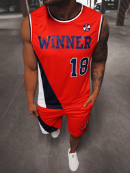 Compleu sport bărbaţi roșu OZONEE JS/68C10167Z