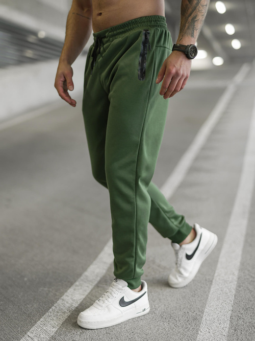 Pantaloni de trening bărbaţi kaki OZONEE JS/17K1998/29