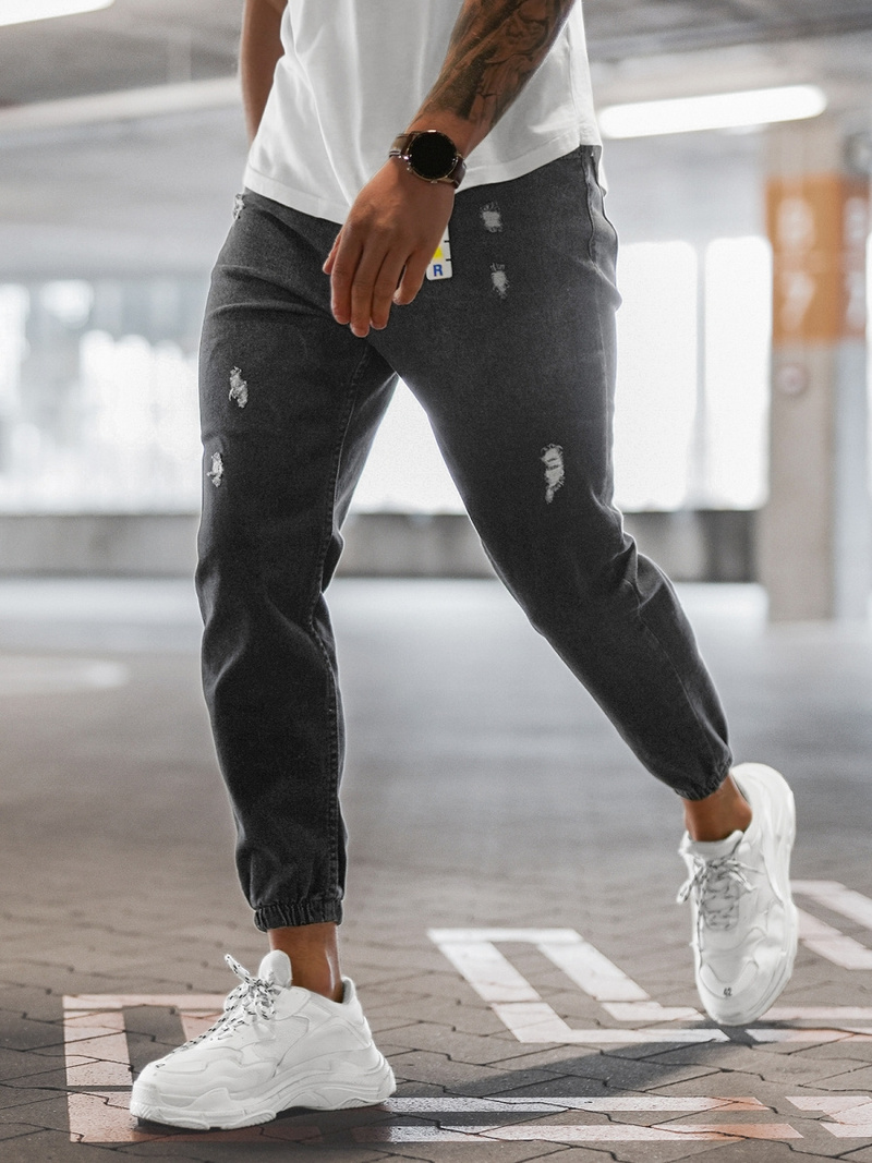 Pantaloni jogger bărbați antracit OZONEE DO/6108/5