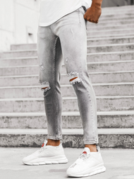 Jeanşi pentru bărbaţi gri OZONEE DP/587