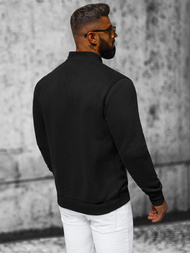 Bluză cu fermoar bărbați neagră OZONEE NB/MF2020