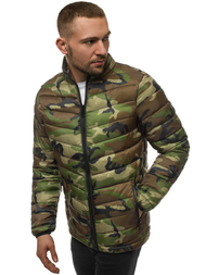 Jachetă de primăvară bărbați kaki-camuflaj OZONEE JS/SM80Z