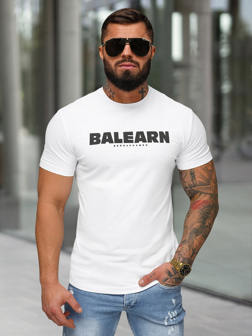 Tricou bărbați alb OZONEE NB/MT3135