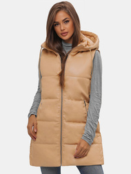 Vestă femei bej OZONEE O/AY756