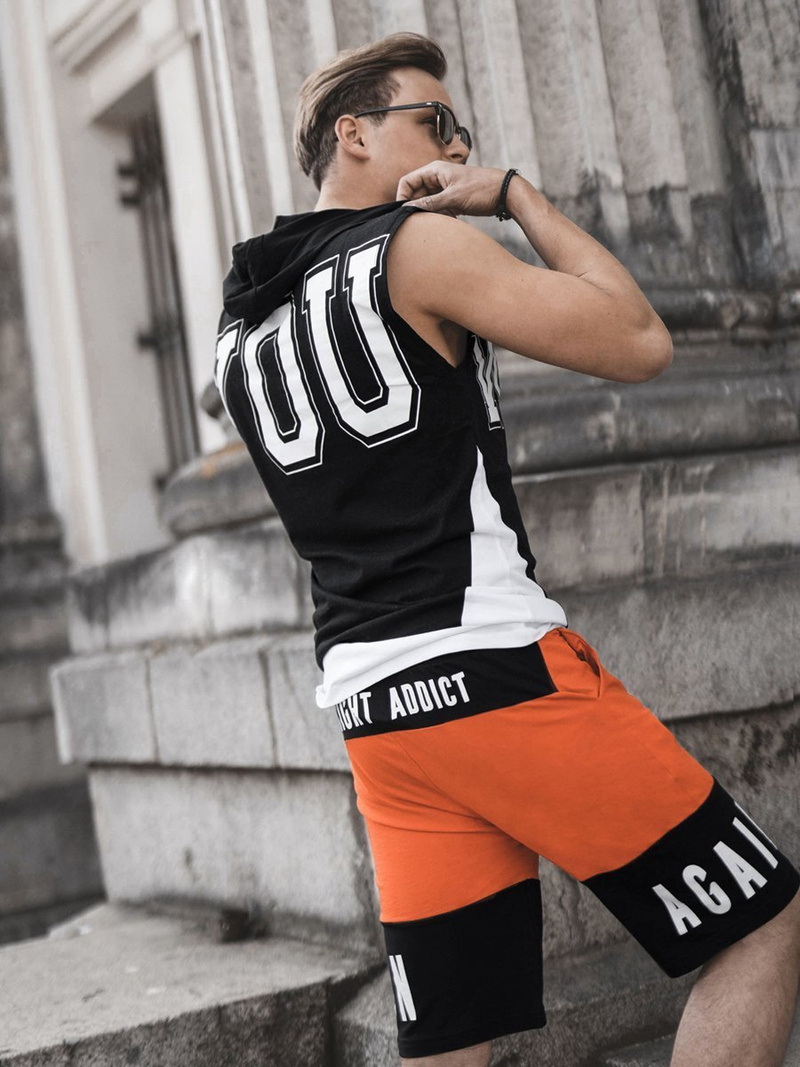 Tricou cu glugă bărbați verde OZONEE B/60042Z