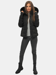 Geacă de iarnă damă neagră OZONEE JS/M770/392