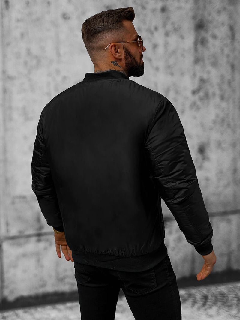 Jachetă bărbați neagră OZONEE JS/AK95Z