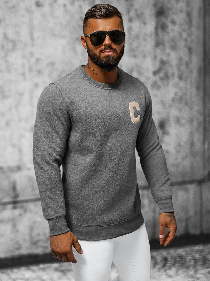 Bluză bărbați antracit OZONEE NB/MF2019