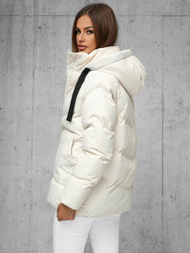 Geacă de femei écru OZONEE JS/5M3251/281Z