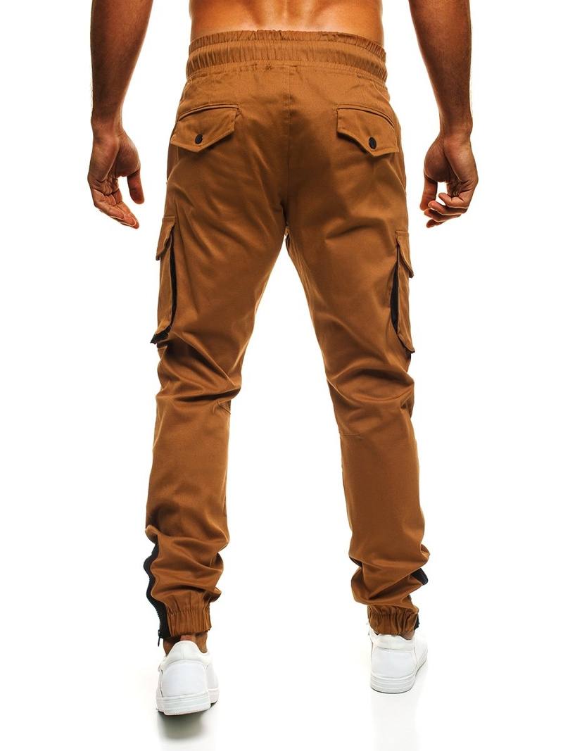 Pantaloni jogger bărbați camel închis OZONEE A/705