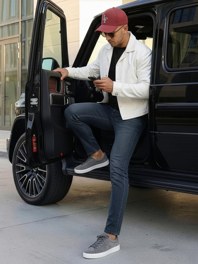 Blugi bărbaţi albaștri închis OZONEE O/JK2895AZ